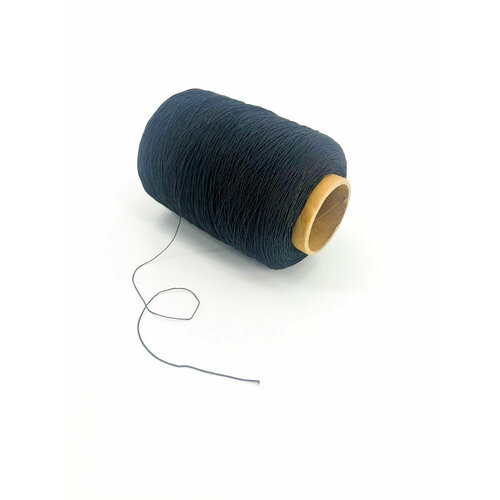 Шнур эластичный, шляпная резинка 0,5 мм, 1000 метров, цвет черный