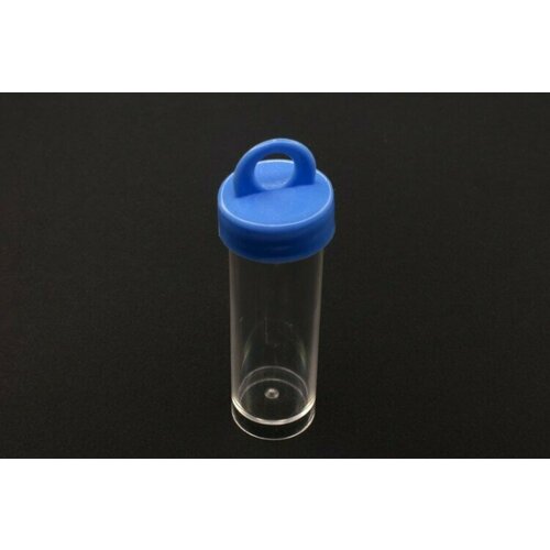 Контейнер для бисера и бусин, диаметр 21мм, высота 65мм, пластиковый, 1005-068, 1шт