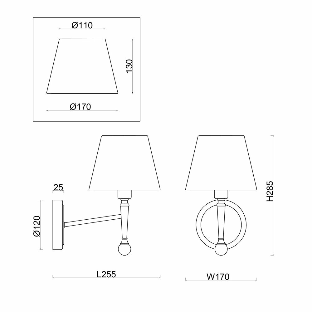 Бра Rosemary Freya FR5190WL-01BS1 - фото №8