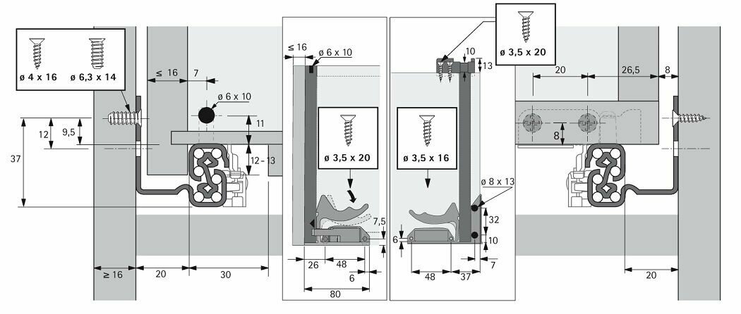 Hettich Quadro с доводчиком 450мм, полное выдвижение - фотография № 2