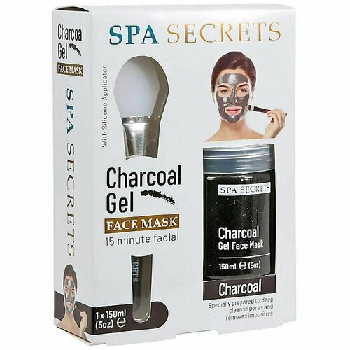Spa Secrets гелевая маска для лица с углем 150 мл (Великобритания)