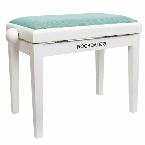 Банкетка для пианино Rockdale RHAPSODY 131 SV WHITE GREEN скамейки и банкетки rockdale rhapsody 131 sv white royal blue