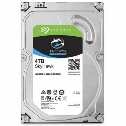 Жесткий диск 4TB Seagate SkyHawk ST4000VX005 Serial ATA III 5900 rpm 64mb для видеонаблюдения 1715200₽