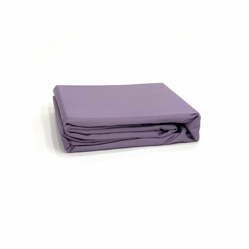 фото Простыня на резинке из сатина KARVEN P898 темно-лиловая 100х200х33 с наволочкой 50х70