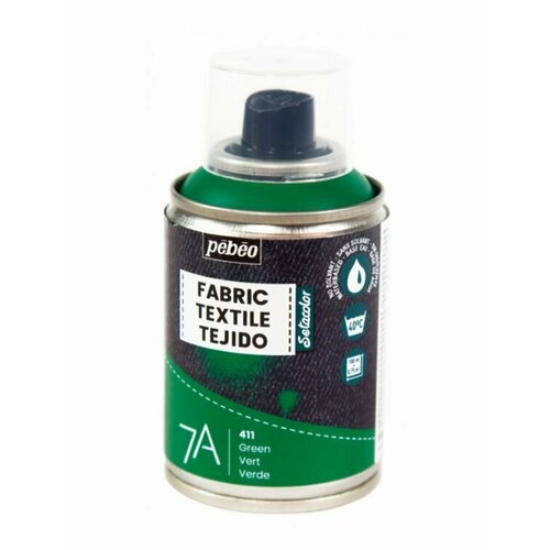 Краска для текстиля 7А Spray (аэрозоль), цвет: зеленый, 100 мл, Pebeo