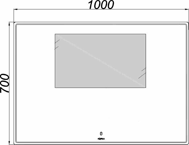 Зеркало Aqwella UM 100 UM0210 с подсветкой и сенсорным выключателем - фотография № 2