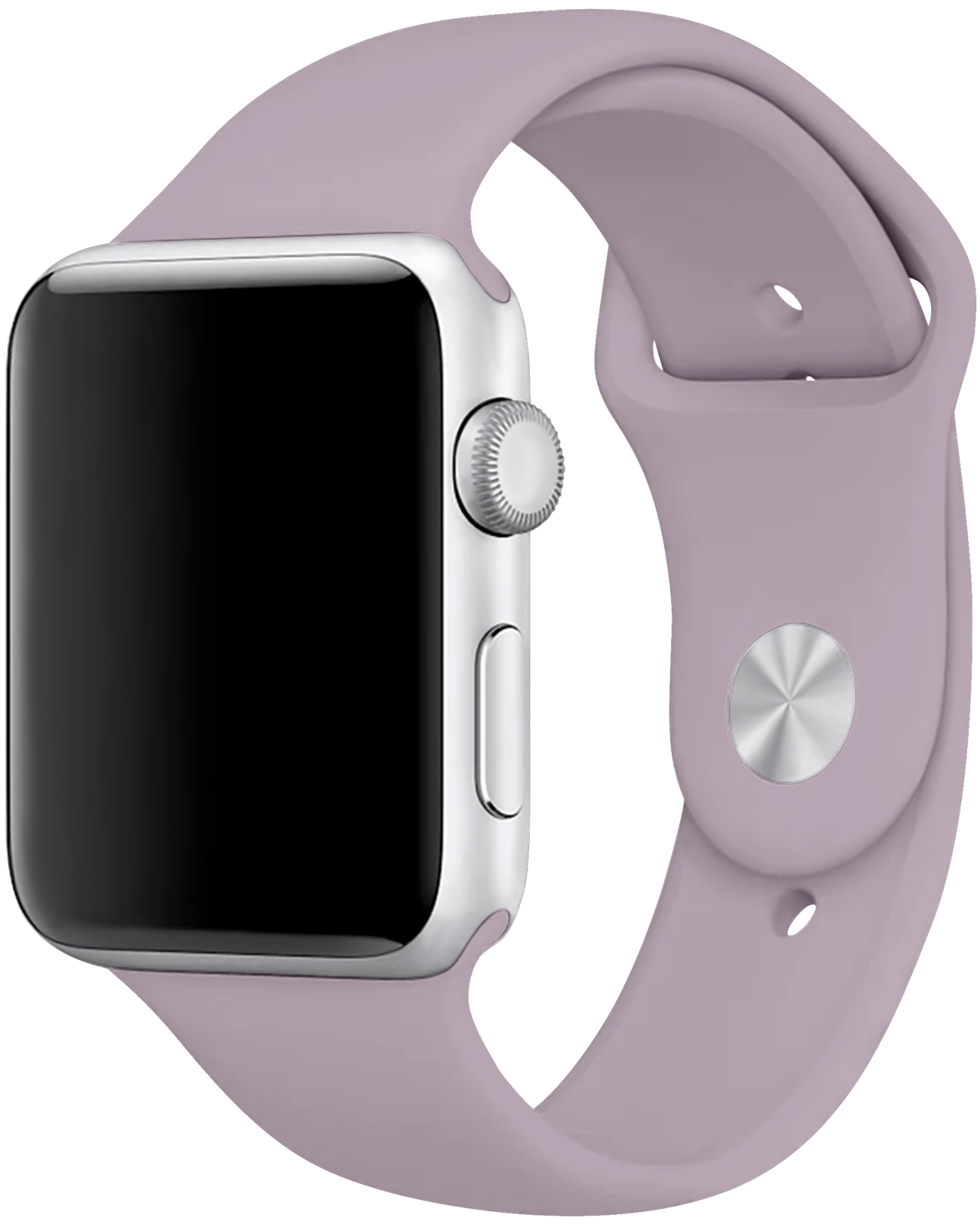 Силиконовый ремешок на Apple Watch 1-9, SE, Ultra 42, 44, 45, 49 мм / Сменный браслет для смарт часов Эпл Вотч 1-9, СЕ, Ультра / Лавандовый