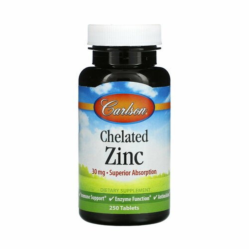 Carlson Labs Chelated Zinc 30 мг 250 таблеток