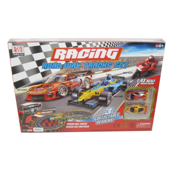 Наша Игрушка трек RACING С 2 машинками, 1:43, цвет В ассор