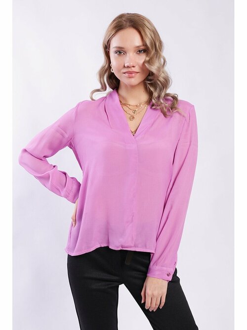 Блуза , размер 48, фиолетовый