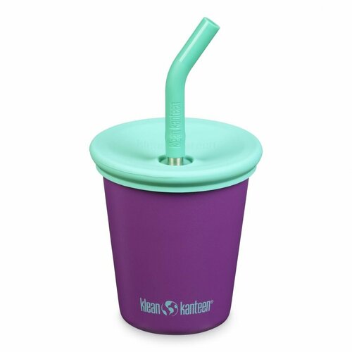 Детский стакан одностенный Klean Kanteen Kid Cup Straw Lid 10oz (296 мл) Sparkling Grape с трубочкой 1010150