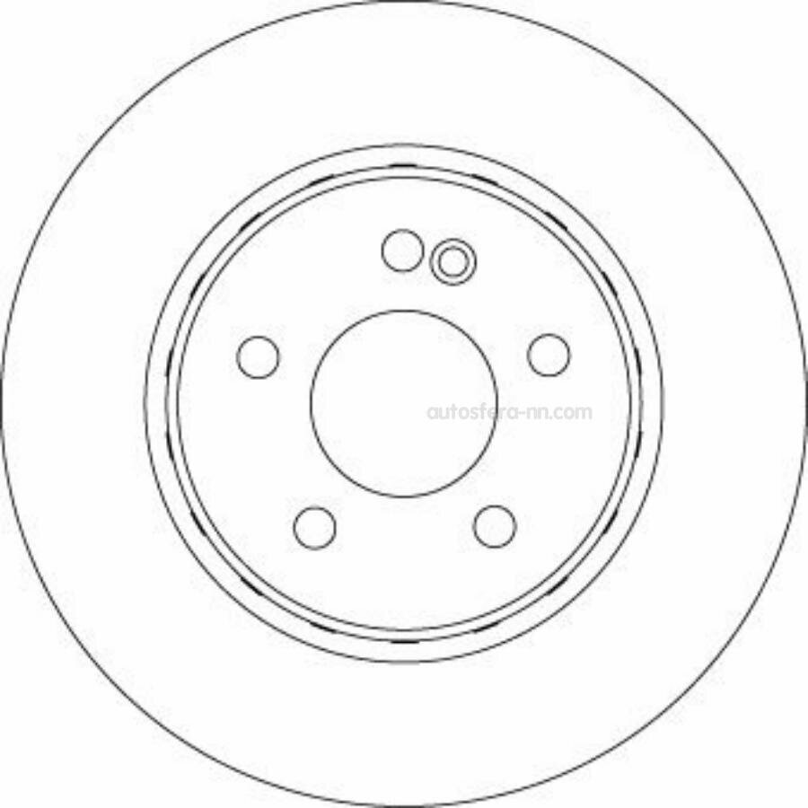 TRW DF6646S Диск тормозной задний MERCEDES C-CLASS (W205) 2016- DF6646S
