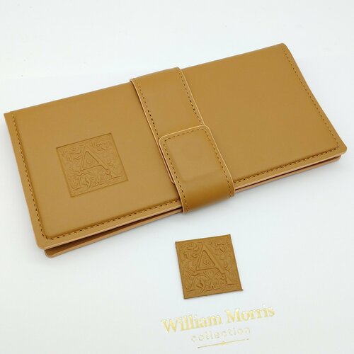 Кошелек William Morris, фактура гладкая, коричневый кошелек william morris фактура гладкая оранжевый