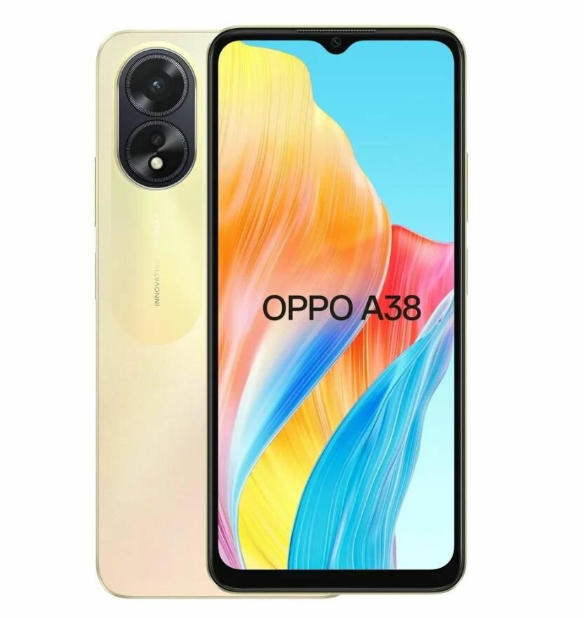 Смартфон OPPO A38 4/128GB, золотой