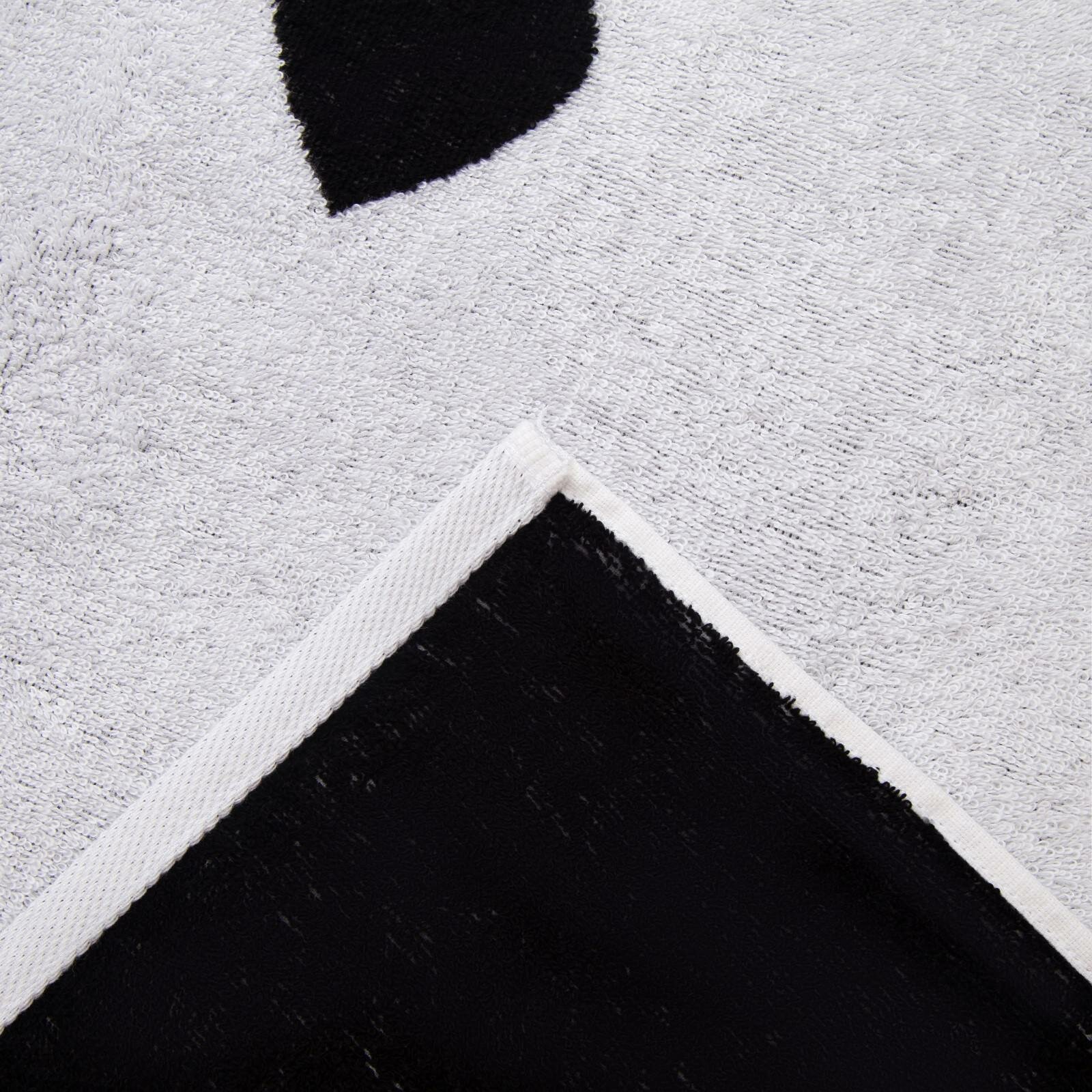 Полотенце махровое Этель ЧБ «Сердечки черные», пестроткань, 70х130 см - фотография № 4