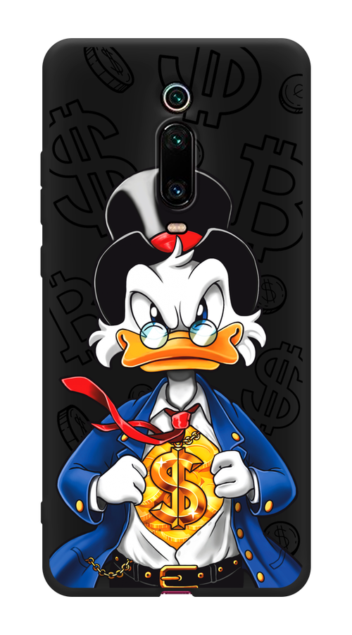 Матовый силиконовый чехол на Xiaomi Mi 9T Pro / Сяоми Ми 9Т Про Scrooge Supergold, черный