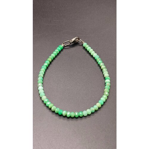 Браслет, хризопраз, 1 шт., размер 18 см, размер M, зеленый