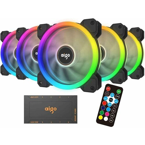 Комплект вентиляторов Aigo DR12 KIT 120 мм 6-pin, 5шт (AG-DR12-5)