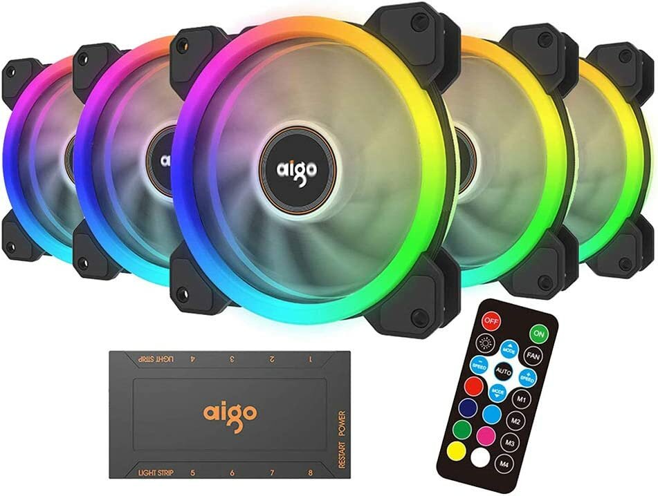 Комплект вентиляторов Aigo DR12 KIT 120 мм 6-pin 5шт (AG-DR12-5)