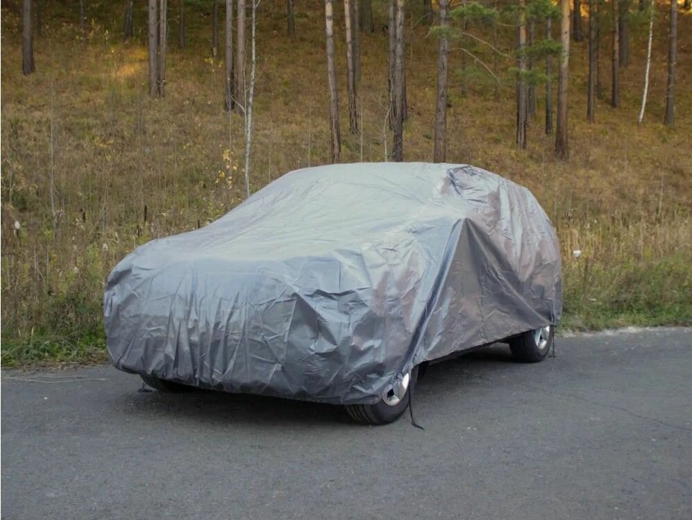 Тент чехол автомобильный Серый для хэтчбек размер 7Х — фото 4