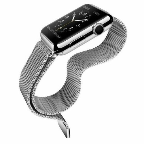 ремешок для apl watch 42 44 45 49mm milanese loop серебро silver Ремешок для Apple Watch 42/44/45/49mm Milanese Loop Silver