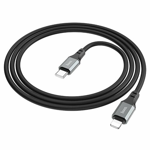 Кабель Hoco X86 Spear Type-C/lightning, PD, 20W, 100 см, 3A, цвет черный, 1 шт. кабель hoco x50 usb c lightning type c 3 а 1 м pd черный