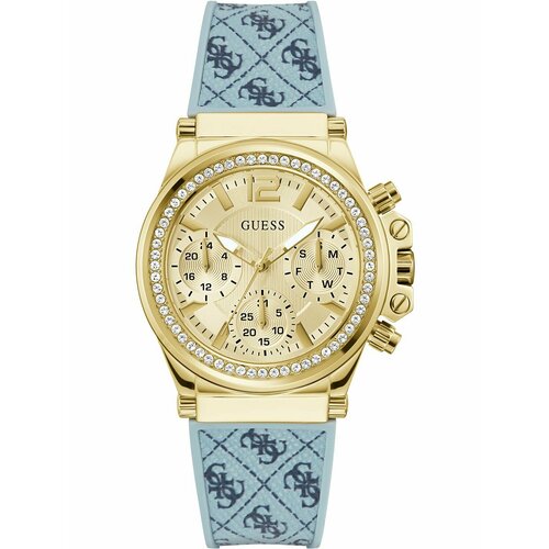 часы женские guess gw0099l4 Наручные часы GUESS Sport GW0699L1, золотой, голубой