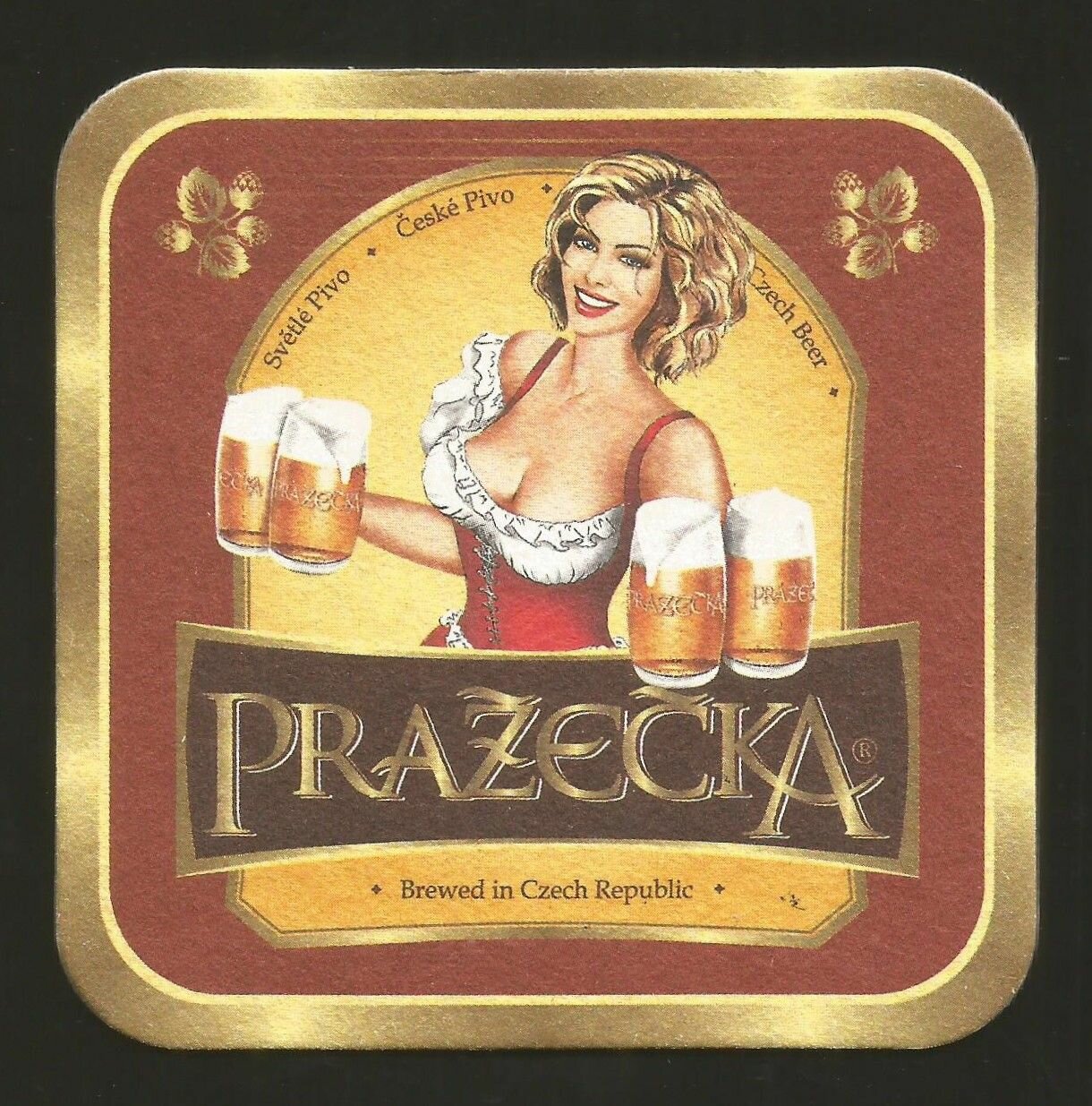 Бирдекель (костер) Чехия PRAZACKA №5 (подставка под пивной бокал)