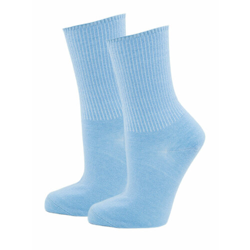 Носки ГАММА, размер 25-27(40-41), голубой с879 3шт тёмно серый 25 27 носки женские для проблемных ног гамма с879