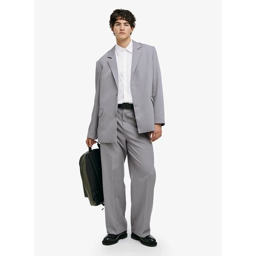 Пиджак FABLE, силуэт свободный, размер M, серый