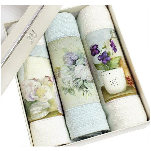 Комплект вафельных полотенец 40x60 (3 шт) Bluebell Tivolyo (разноцветный), Комплект полотенец (3 шт)