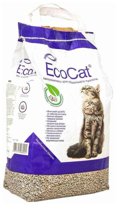 Наполнитель для кошачьего туалета EcoCat впитывающий 4кг - фотография № 2