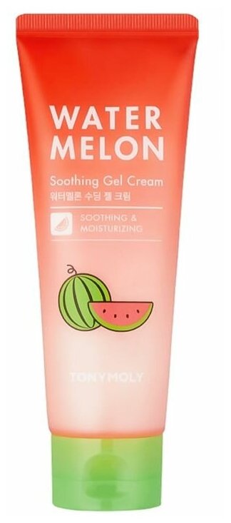 Tony Moly Крем-Гель на основе сока арбуза Watermelon Soothing Gel Cream, 120 мл