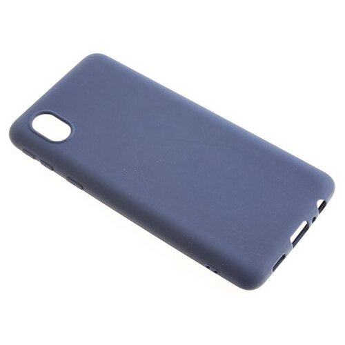 Силиконовый чехол TPU Case матовый для Samsung A01 Core синий