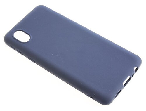 Силиконовый чехол TPU Case матовый для Samsung A01 Core синий