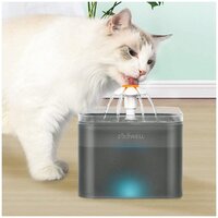 Фонтан для кошек / Автопоилка для кошек / Поилка для кошек с подсветкой Petsy (серый)