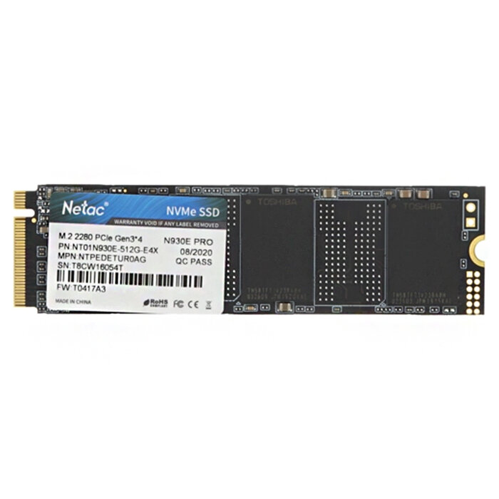 Внутренний SSD-накопитель Netac N930E 512GB Pro Series M2 2280, PCIe NVMe, 3D TLC/QLC, Черный NT01N930ES-256G-E2X - фото №18