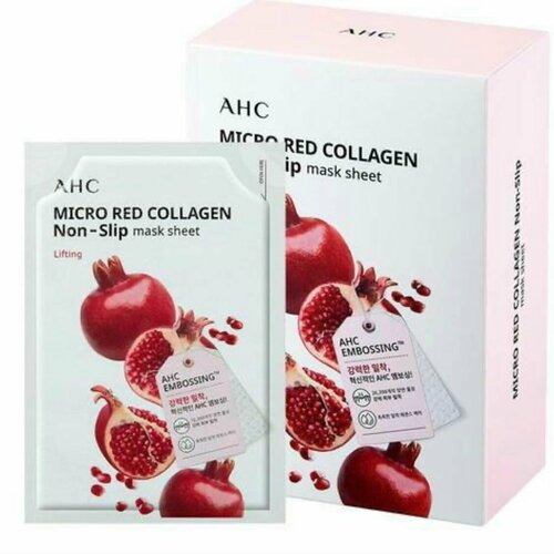 AHC Тканевая лифтинг маска с фитоэстрогенами Micro Red Collagen Non-Slip Mask Sheet Lifting