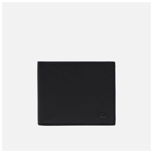фото Кошелек lacoste chantaco pique leather 8 card чёрный , размер one size
