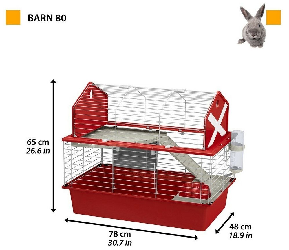 Barn 80 серая 78х48х65см FERPLAST - фото №3