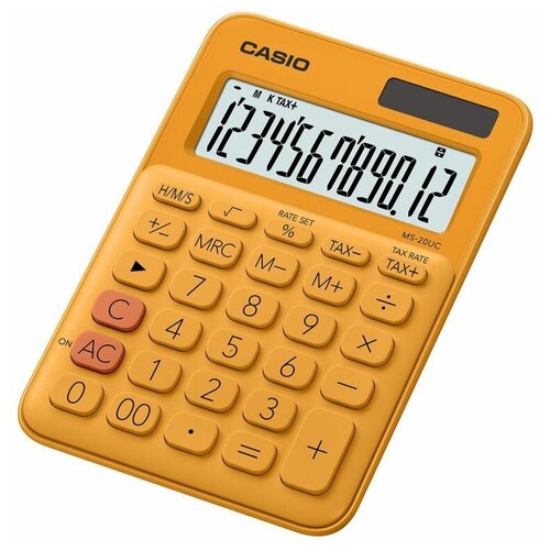 Калькулятор бухгалтерский Casio MS-20UC-RG-S-EC, оранжевый