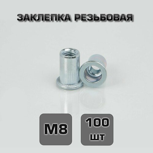 Заклепка резьбовая М8 100шт. Стандартный борт