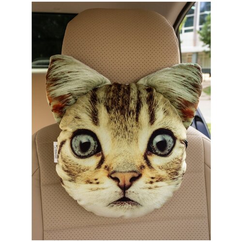 Подушка подголовник в машину Кошка