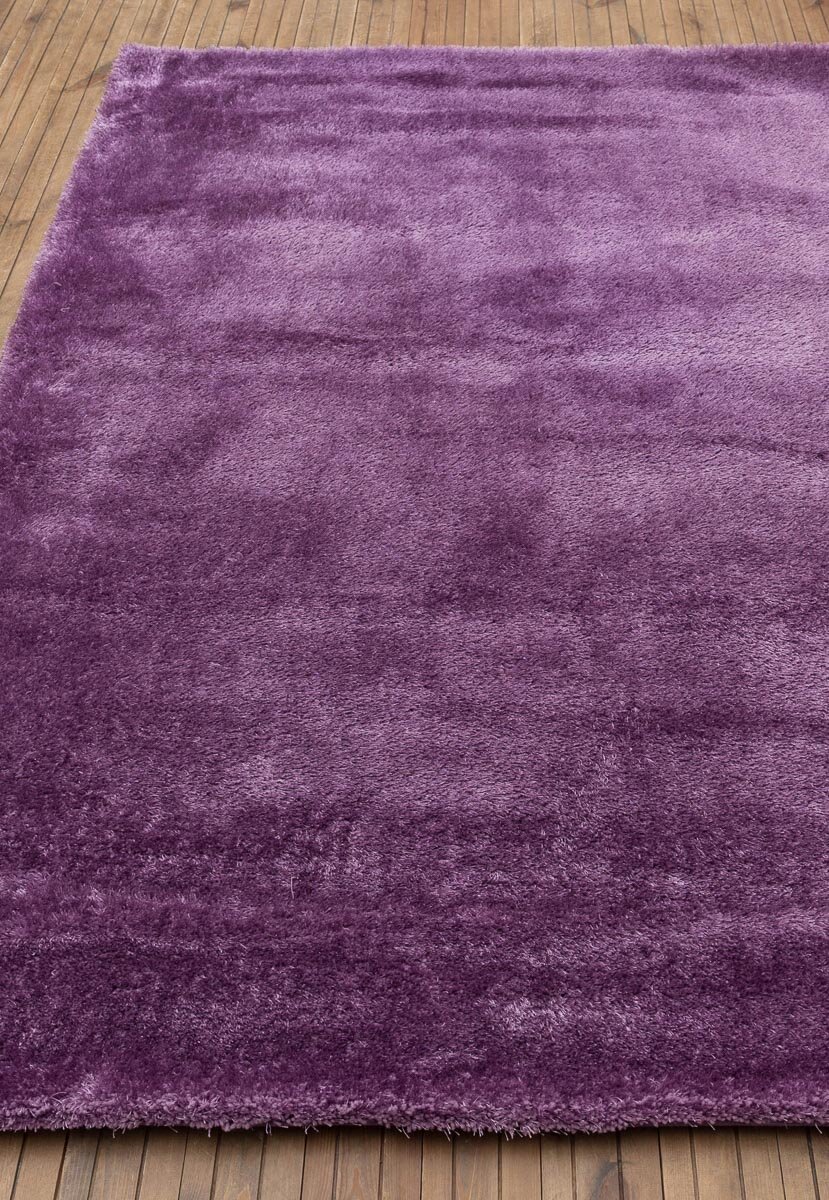 Ковер на пол 0,6 на 1,1 м в спальню, гостиную, пушистый, с длинным ворсом, фиолетовый Sunny 9515-violet