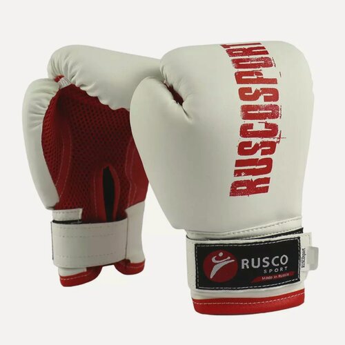 Изображение товара Перчатки боксерские Rusco Sport детские, искусственная кожа, липучка, белый, 8 унции
