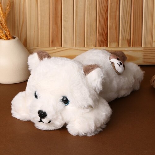 фото Мягкая игрушка собака 9483072, 33 см, белый сима-ленд