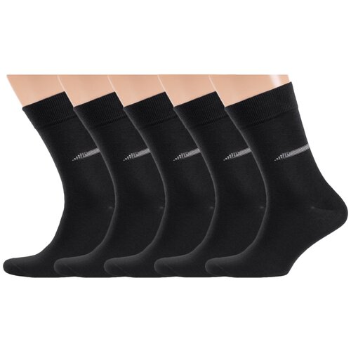 Носки RuSocks, 5 пар, размер 29 (44-45), черный