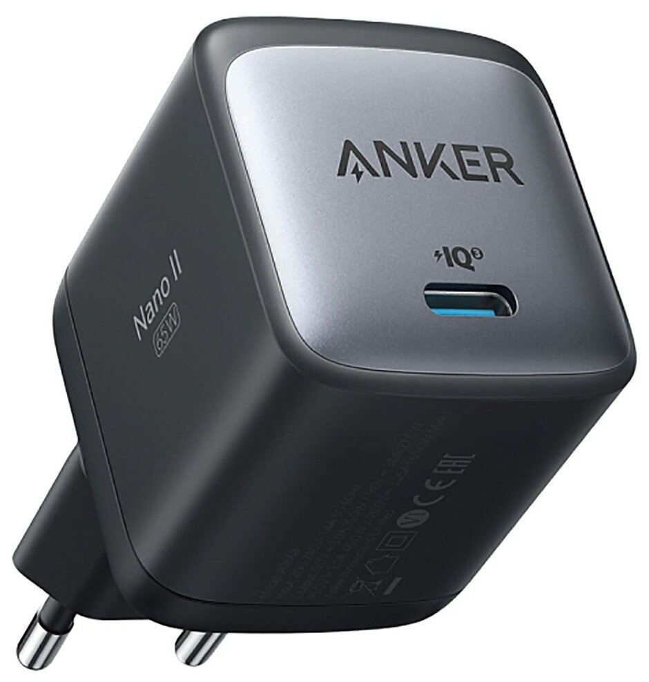 Зарядное устройство Anker PowerPort Nano II GaN 65W (A2663G11-BK)