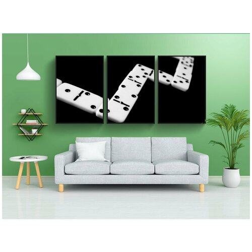 фото Набор модулных постеров для интерьера "задний план, чернить, белый" 60x90 см. в тубусе, без рамки lotsprints