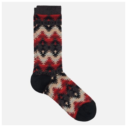 фото Носки anonymous ism wigwam jacquard crew чёрный , размер 44-46 eu